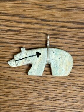 Native American Bear Stone Pendant